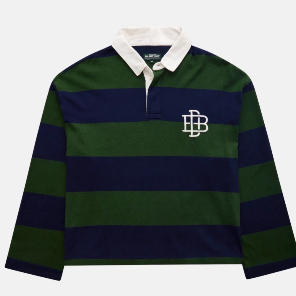 Dairy boy striped rugby top xs worn once dry cleaned